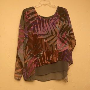 Lane Bryant Flowy Leaf Shirt